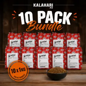 Crown Safari Drywors Spice 1kg, 10 Pack Bundle (Droewors, 10kg)