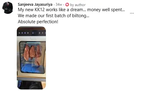 Facebook comment: My new KK12 works like a dream, money well spent. Absolute perfection