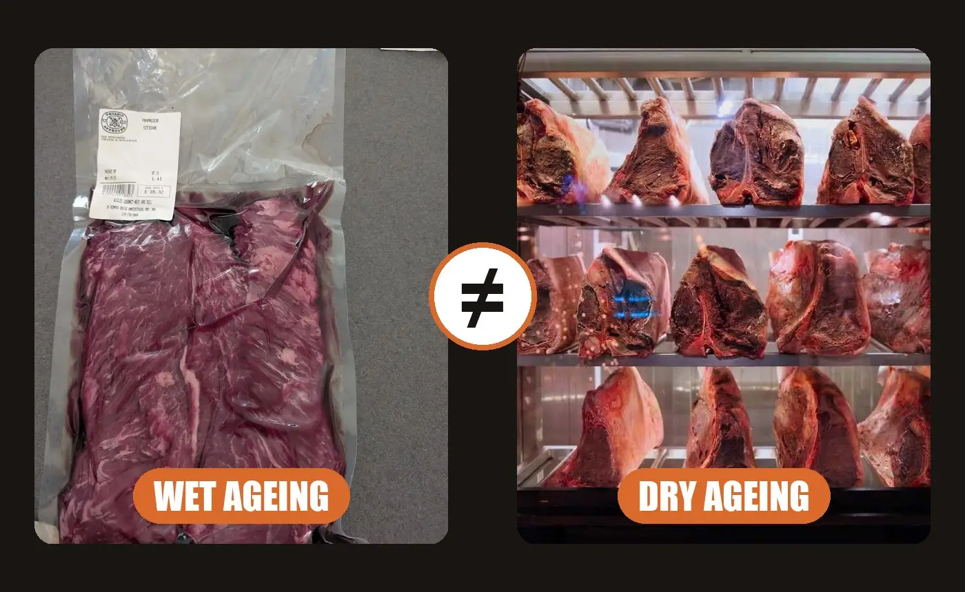 Wet ageing does not equal dry ageing